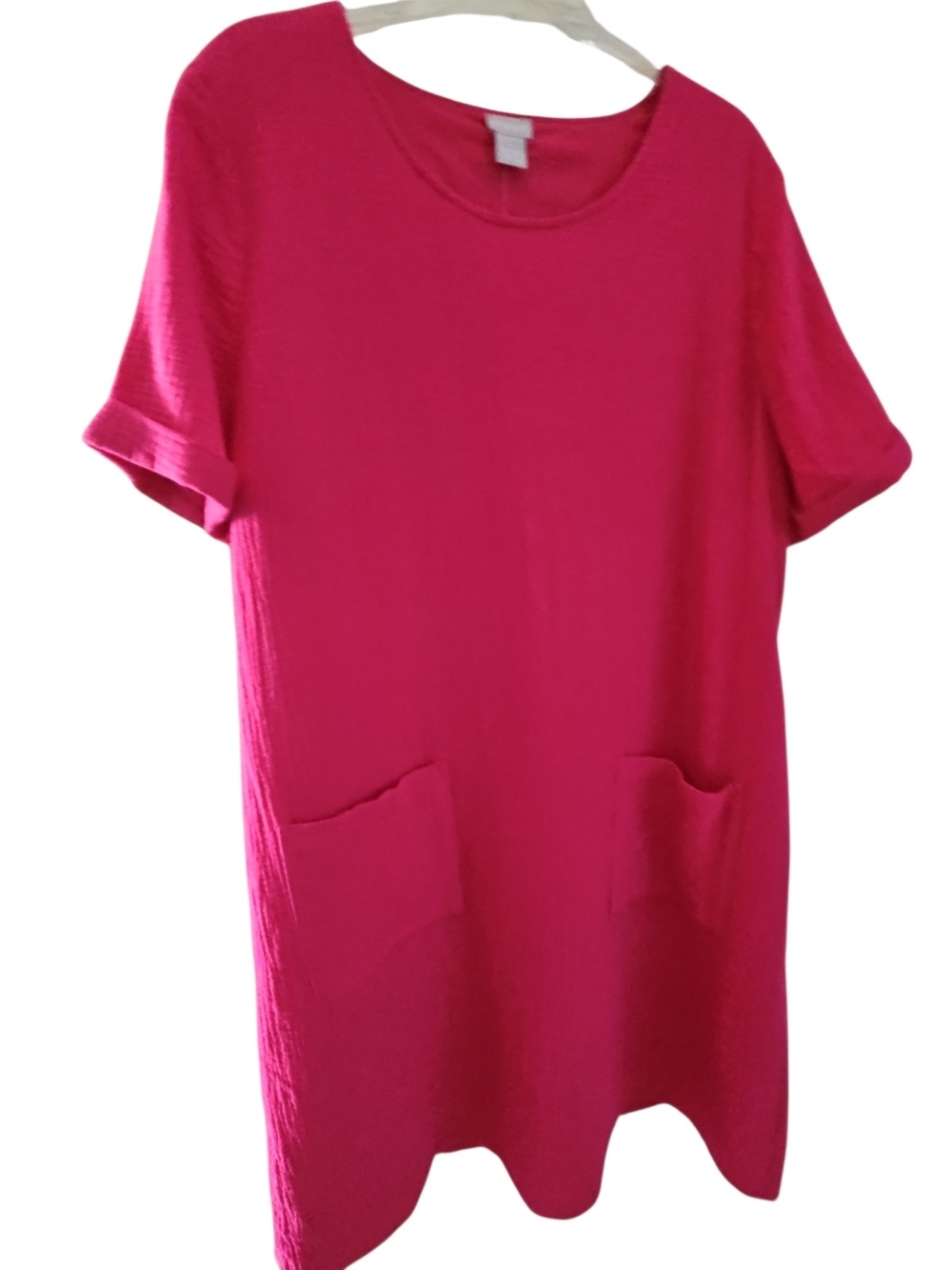 Chico's 3 Shift Dress Size 16 / XL Patch Pockets Pink NWT